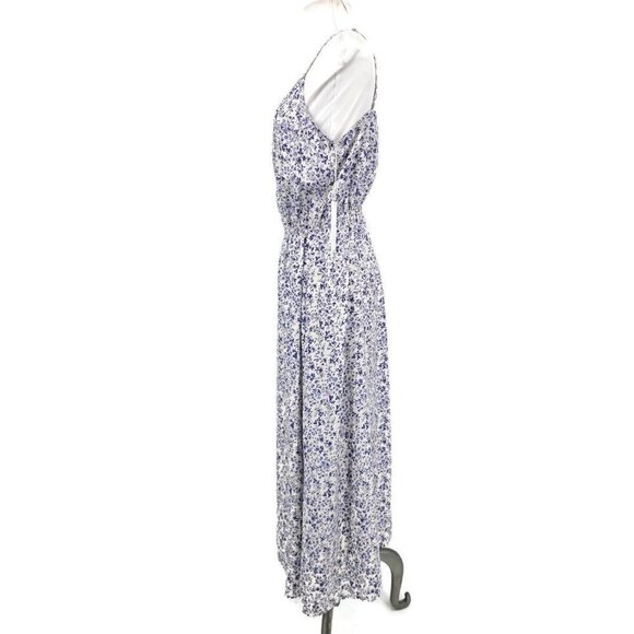 New Reformation Bianka Midi Dress Womens 6 Johanna Blue Floral Pullover - Picture 3 of 9